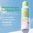 KYDA Aloe Sunscreen Spray SPF 60 PA+++, Moisturizing Suncreen with Skincare Formula, Water Resistant, Non-Greasy UV Protection for Face & Body, 5.07 fl oz