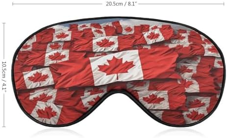 Canadian Flag Sleeping Mask for Men Women,Sleep Masks with Adjustable Elastic Strap for Travel,Blackout Eye Mask for Pressure-Free & Sleeping Light Blocking