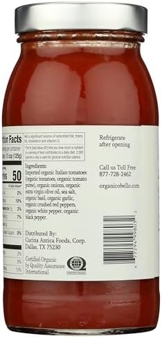 Organico Bello Sauce Pasta Spcy Mrnara O 25 OZ