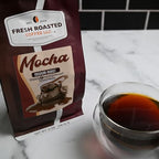 Fresh Roasted Coffee, Mocha Flavored Coffee, 12 oz, Medium Roast, Kosher, Ground