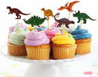 24 PCS Dinosaur Cupcake Toppers Dinosaur Cupcake Picks for Kids Dino Theme Birthday Baby shower Party Cake Decorations Supplies