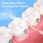 Bitvae Water Dental Flosser for Teeth, Cordless Water Teeth Cleaner Picks, 3 Modes 5 Intensities, IPX7 Waterproof, Rechargeable Water Dental Picks for Cleaning - Black