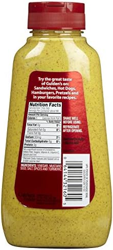 Guldens Squeeze Brown Mustard, 12 oz, 6 pk