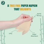 ECO SOUL 100% Compostable Bamboo Paper Napkin | Napkins Paper Everyday, Hand Paper Napkin (1, 250 Napkins set)
