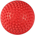 5 Colors Half Round PVC Massage Ball Body Rolling Pods Spiky Balance & Dome Yoga Balls Fitness Exercise Gym Massager(red)