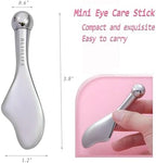 Mini Eye Care Stick, Facial Roller to Eliminate Eye Puffiness, Lighten Wrinkles, Gua Sha Beauty Skin Care Tool, On-The-go Facial Care Massager for Women (Zinc Alloy)