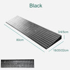 Sweeping Robot Threshold Ramp, 1.2" 2" Rise Wheelchair Ramp Doorway, Non-Slip Indoor Entry Ramp, Rubber Ramp for Car Scooter Home Steps ﻿(Black,2in Rise/80 * 22 * 5cm)