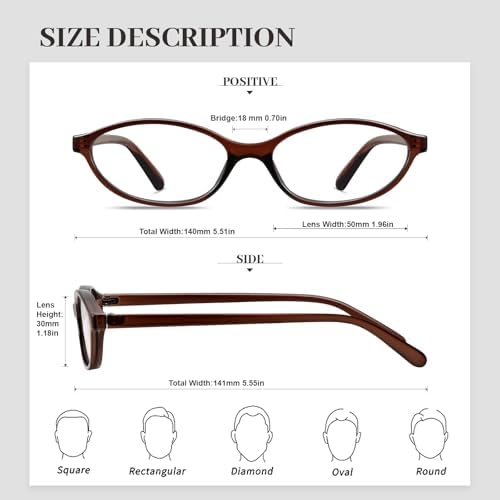 Oval Blue Light Blocking Glasses for Women Retro 90s Cat Eye Frame Glasses Computer TV Eyeglasses Anti Eyestrain