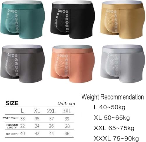 Magnetic Therapy Underwear for Men, Mens Magnetic Underwear Therapy Energetic Moisture Wicking Breathable Boxer Brief