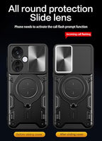 Compatible with Oppo F25 Pro 5G Case,Compatible with Oppo Reno 11F 5G Case,with Slide Camera Lens Cover Compatible with Oppo Reno11 F 5G CPH2603 Case Black