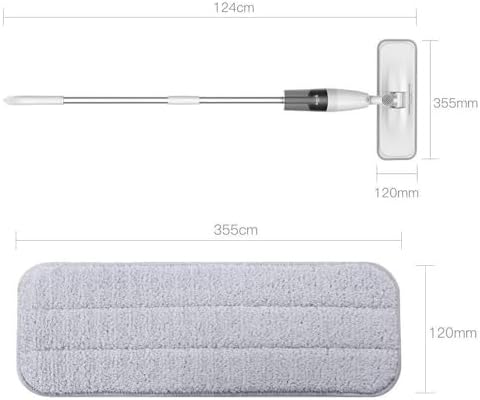 360° Rotating Spray Floor Mop with Telescopic Handle, Carbon Fiber Pads, for Waxing & Deep Cleaning Floors