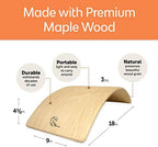 HSP Upper Back Bolster Wooden Pillow | Back Bend Stretcher for Spinal Health, Pain Relief and Posture Correction, Maple Wood Lumbar Support for Upper and Lower Back