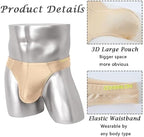 JINSHI Men's Thong Underwear Sexy Ice Silk Glossy G String Male Athletic Thongs T Back For Men Bikini Briefs
