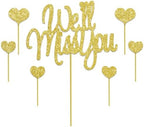 We’ll Miss You Cake Topper for Retirement,Graduation,Going Away Party Cake Decorations Supply