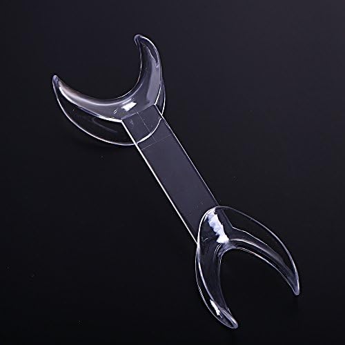 Angzhili 8 Pcs Dental Intraoral Cheek Lip Retractor,Cheek Retractors Opener Mouth Opener Double Head T-Shape Dental Orthodontic Tool Surgical Retractor (Large, Clear)