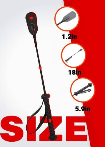 Horse Riding Crop Whip Set 18" 27" - Horse Set Flogger Faux Leather - Riding Whip for Horse Equestrian - English Riding Set Crop for Horses