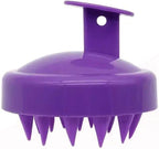 Silicone Massage Brush Shampoo Head Scalp Massager Washing Comb Hair Body Shower Massage Brush Bath Spa Bathroom Accessories (Purple)