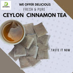 Ceylon Cinnamon 30 Tea Bags, Made with 100% Ceylon Cinnamon Sticks Packed with Kraft Stand Up Resealable Pouch.