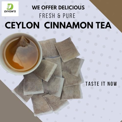 Ceylon Cinnamon 30 Tea Bags, Made with 100% Ceylon Cinnamon Sticks Packed with Kraft Stand Up Resealable Pouch.