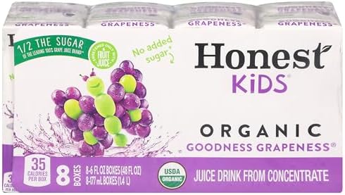 Honest Kids, Goodness Grapeness, 6 Fl Oz (Pack of 8)