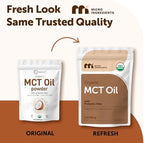 Micro Ingredients Organic MCT Oil Powder with Prebiotic Fiber,1 Pound (16 Ounce) | C8 MCT Oil for Coffee Creamer | No GMOs, Keto Diet, Vegan