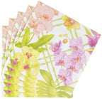 Caspari Orchid Conservatory Luncheon Napkins - 20 Luncheon Napkins per Pack, 2 PACKS