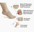 Silicone Gel Arch Support Sleeve - Pronation Orthotics Flat Feet Pad Insole, Comfort Massage Shock Absorption Cushions, for Plantar Fasciitis Heel Spur Arch Pain Relief
