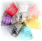 50 Pack Lace Fence Cupcake Liners for Baking Bulwarks Laser Cut Cupcake Wrappers Cupcake Holders for Wedding Birthday Holiday Party Christmas Thanksgiving (White)