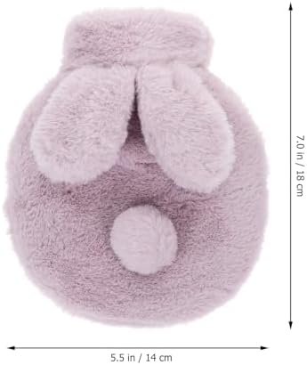 Ipetboom Hot Water Bottle with Plush Bunny Cover Portable PVC Explosion-Proof Water Bag for Menstrual Relief for Winter and Outdoor Use