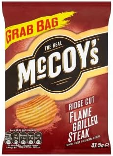 The Real McCoys Ridge Cut Flame Grilled Steak Flavour Potato Crisps (47.5g x 36)