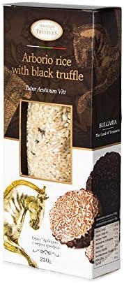 Italian Arborio Risotto Rice with Black truffle Mushrooms Tuber Aestivum and Spices, Rich in Antioxidants, Fibres (3 x 250g)