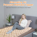 Alternating Air Pressure Mattress with Electric Pump, Beds Bubble Pad Cushion for Bed Sore Prevention and Pressure Ulcer Relief, Hospital & Home Use Medical Bed Mattress Topper