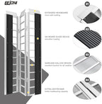 BEJONI 85" L Tri-Fold Snowmobile Ramp, Extra-Wide Aluminum Loading Ramps, 1600LBS, Heavy-Duty ATV Ramp for Pickup Truck, Trailer, UTVs, ATVs, Motorcycles, Dirt Bikes, Winter Gift for Man