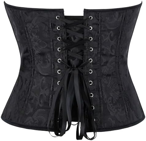 Satin Corset Tops For Women Sexy Overbust Shapewear Lingerie Plus Size Bustier Lace Up Waist Bodysuit