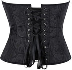Satin Corset Tops For Women Sexy Overbust Shapewear Lingerie Plus Size Bustier Lace Up Waist Bodysuit