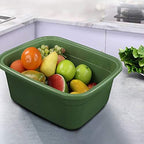 Gloreen 18 Quart Wash Basins, Large Plastic Rectangular Dish Pan/Tub, 3 Packs