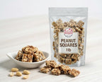 Peanut Squares - 1 lb of Fresh Sweet Crunchy Delicious Roasted Bite Size Snack