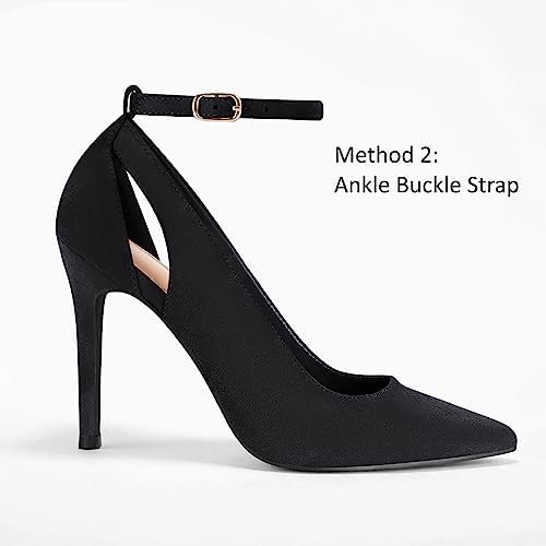 Fashare Womens High Heels Bow Tie Back Sexy Stiletto Ankle Strap Wedding Dress Pumps Shoes