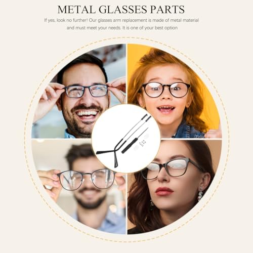 Ipetboom 1 Set Metal Glasses Arms Replacement with Repair Accessories - 1 Pair Eyeglasses Temple Legs for Sunglasses Repair Durable Lightweight Universal Fit