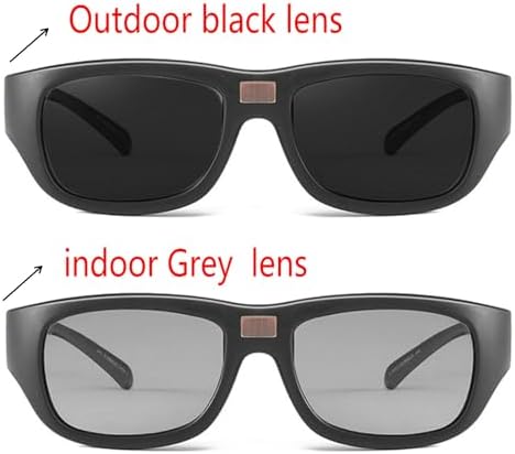 0.1 Seconds Smart Photochromic Polarized Men's Sunglasses for Driving Riding Wraparound Fishing Sun Glasses