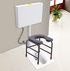 Non-Slip Potty Chair Bedside Commode Seat Portable Toilet with Safety Steel Frame Non-Slip Leg Pad for Seniors, Disabled, Handicapped