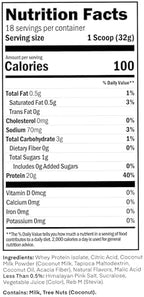 Oath Nutrition Clear Whey Isolate Protein Powder, Raspberry Lemonade, 20g Complete Protein per Serving, No Added Sugar, Grass-Fed, 18 Servings