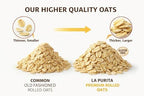 La Purita 100% Gluten Free Old Fashioned Rolled Oats, 53 oz - Non-GMO Whole Grain Oatmeal, High-Fiber, Nutrient-Rich, Perfect for Porridge, Baking & Smoothies