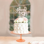 LASKYER Happy 19th Birthday Decorations,19th Birthday Rose Gold Rhinestone Cake Topper - Cheers to Nineteen Years Old Bday Party Metal Sparkly Cake Centerpieces Sign.