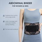 COMFYTHERA Umbilical Hernia Belt, Elastic Abdominal Binder Lower Waist Support Belt, Post Surgery Postpartum Belly Band Belly Wrap Hernia Belt Stomach Compression Wrap for Men and Women (Large)