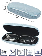 JAVOedge [4 PACK / 3 PACK], Printed Pattern Durable Hard Clamshell Eyeglass Case with Bonus Microfiber Cloth