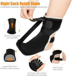 Plantar Fasciitis Night Splint Sock Upgraded Plantar Fasciitis Brace for Women Men with Arch Support for Achilles Tendonitis Foot Drop Heel Spur Pain Relief Black (Small)