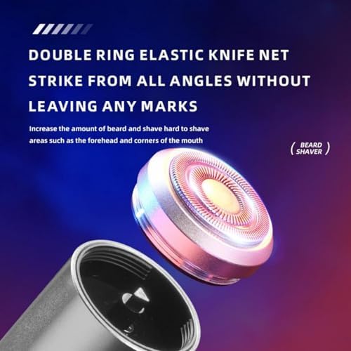 SOPAMI Mini Shaver, Mini Electric Shavers for Men, Mini Electric Shaver, USB C Rechargeable Waterproof Electric Razor Trimmer