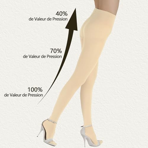 +MD 90D Women's Light Compression Pantyhose 15-20mmHg Smooth Ladies Support Stockings Compressive Tights Opague