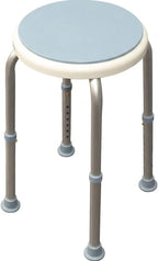 Aidapt Bath Stool with Rotating Seat.Non-Slip Ferrules,8 Numbered Height Settings,Shower Chair,Elderly,Disabled,Pregnancy,Post Surgery,Rust Free Aluminium,Lightweight,Easy Assembly No Tools Required